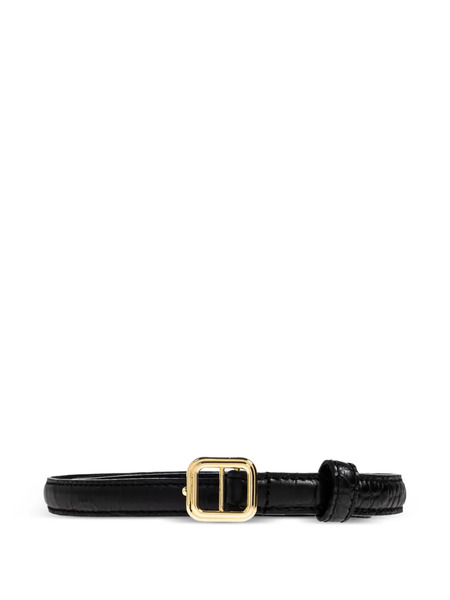  Lie Studio Georgia Slim Croc Belt - Black 