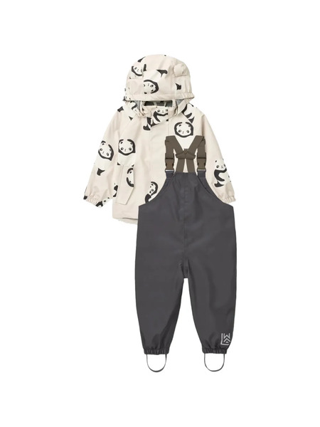  Liewood Panda Hooded Jacket - Grey 