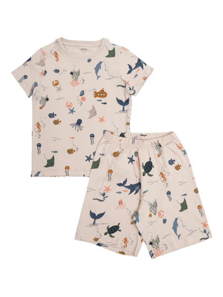  Liewood Printed Shorts Set - Neutrals 