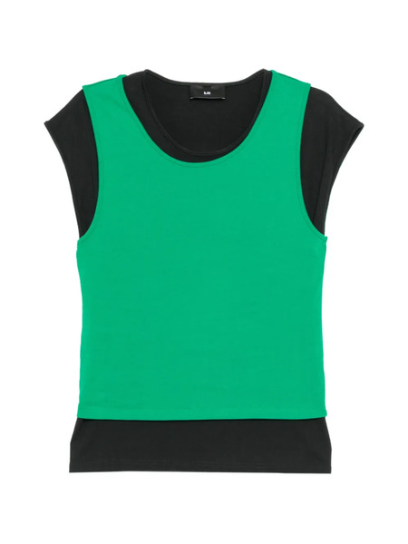  Lii Layered Sleeveless T-shirt - Green 