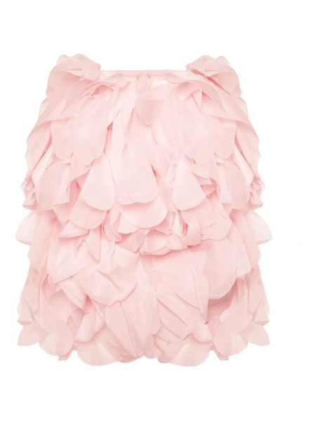  Lika Ruffled Organza Cape - Pink 