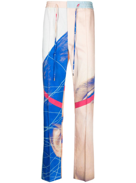 Limitato Painterly-print Straight-leg Trousers - Multicolour 