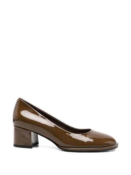  Linda Baumann Round-toe Block-heel Pumps - Brown 