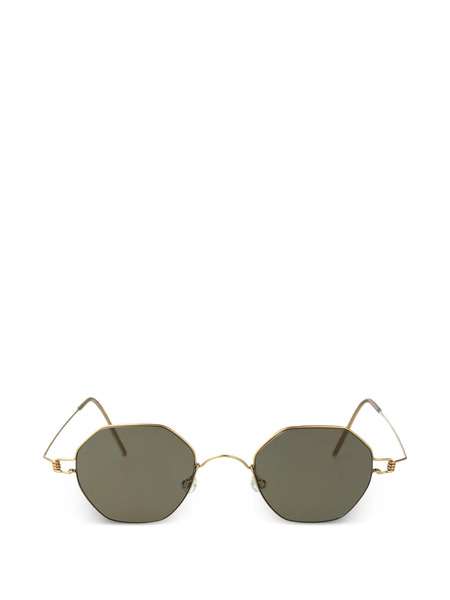  Lindberg Geometric-frame Sunglasses - Gold 