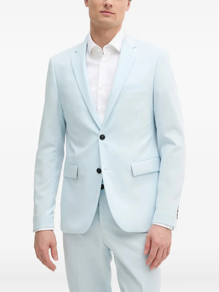  Lindbergh Buttoned Notched Lapel Suit - Blue 