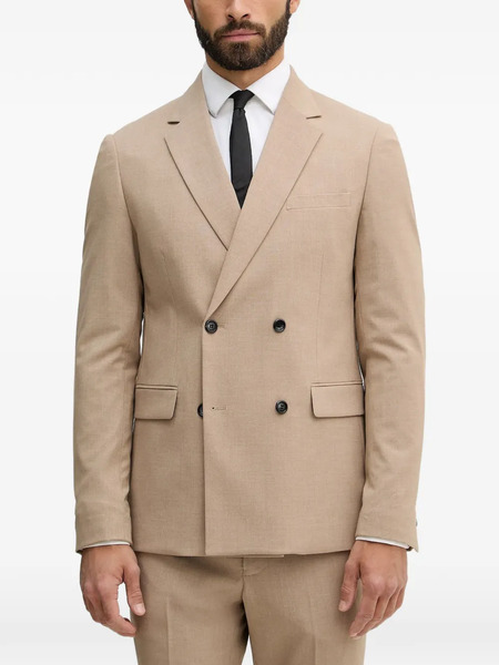  Lindbergh Double-breasted Notched Lapel Suit - Neutrals 
