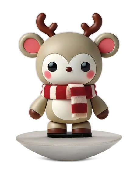 Linee Recanati Scarf Reindeer Figure - Neutrals 
