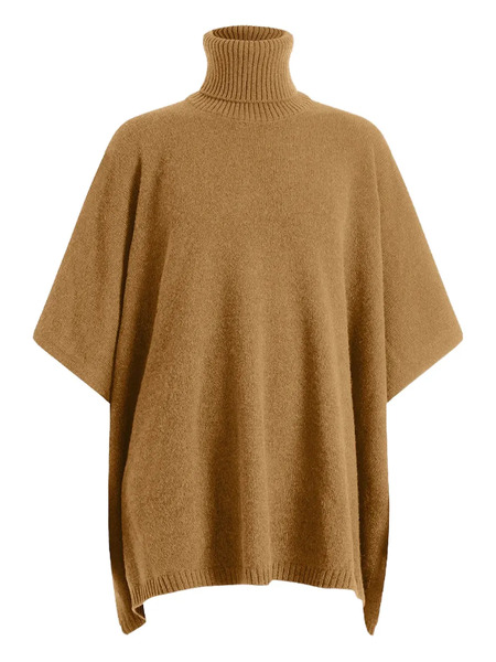  Linnea Lund Angela Turtleneck Poncho - Brown 