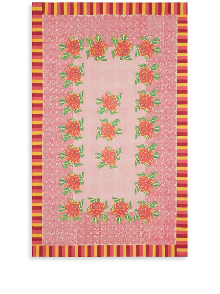  Lisa Corti Camelia Rectangular Tablecloth - Pink 