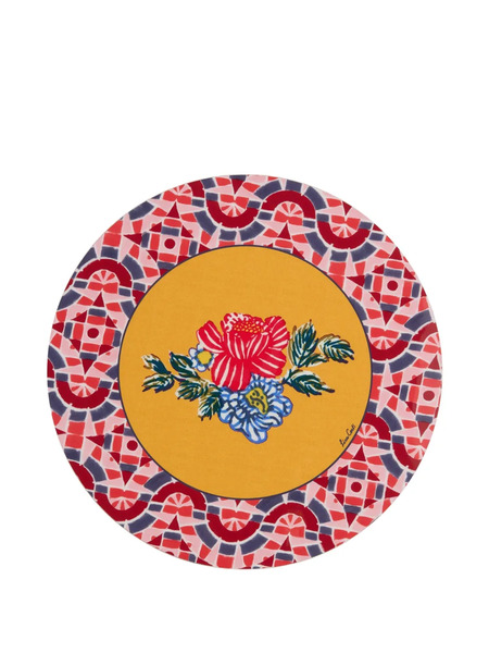  Lisa Corti Floral-print Placemat (pack Of Two) - Red 