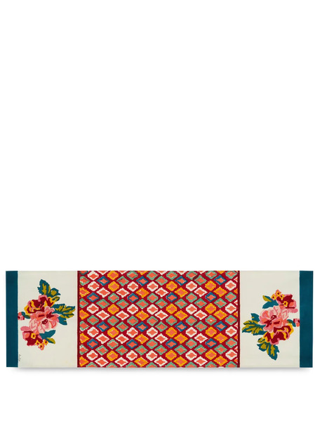  Lisa Corti Lisa Bouquet Rectangular Runner - White 