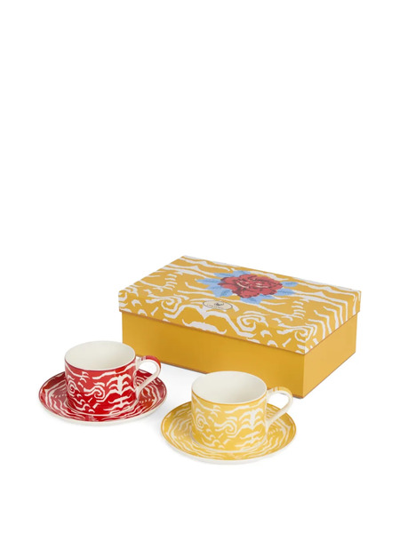  Lisa Corti Patterned Tea Set (set Of Two) - Red 