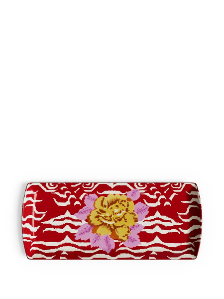  Lisa Corti Printed Platter - Red 