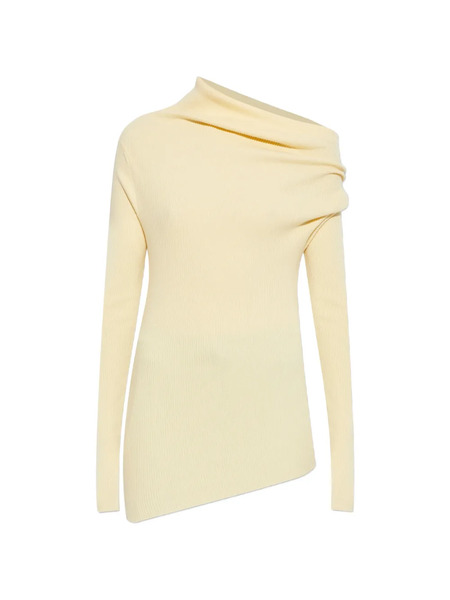  Lisa Yang Agie Draped Roll-neck Knitted Top - Yellow 