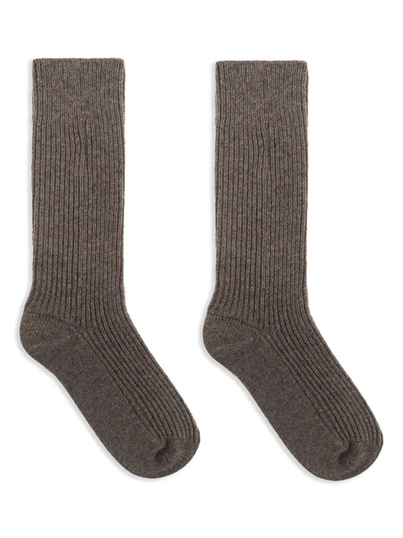  Lisa Yang Cashmere Socks - Brown 