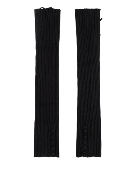  Lisa Yang Ribbed Gloves - Black 