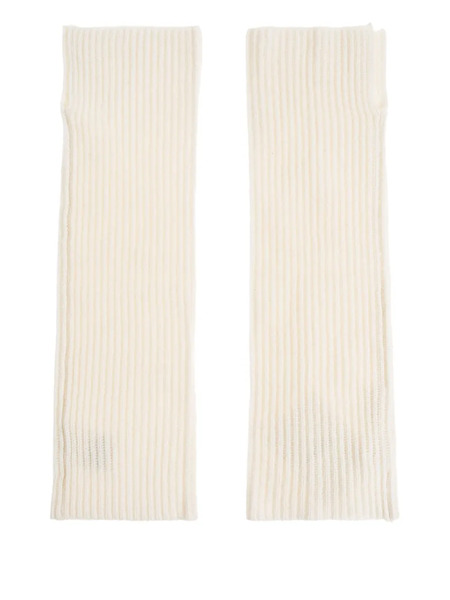  Lisa Yang Ribbed Gloves - Neutrals 