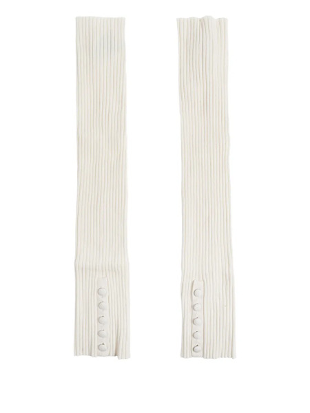  Lisa Yang Ribbed Gloves - Neutrals 