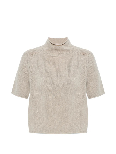  Lisa Yang Ribbed Short-sleeve Knitted Top - Neutrals 