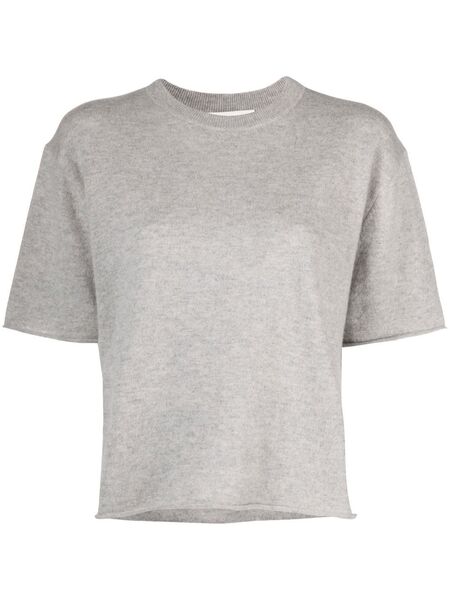  Lisa Yang Short-sleeved Knitted Top - Grey 