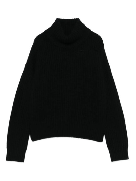  Lisa Yang Turtleneck Ribbed Jumper - Black 