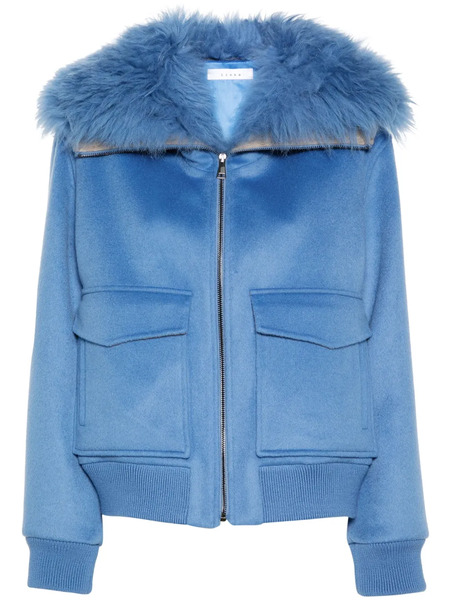  Liska Cashmere Bomber Jacket - Blue 