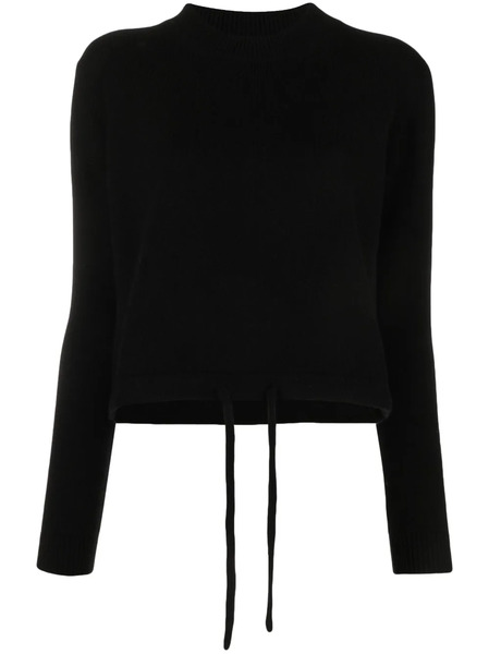  Liska Cashmere Drawstring-hem Jumper - Black 