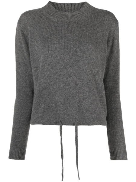  Liska Cashmere Drawstring-hem Jumper - Grey 