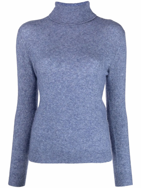  Liska Cashmere-silk Roll-neck Sweater - Blue 