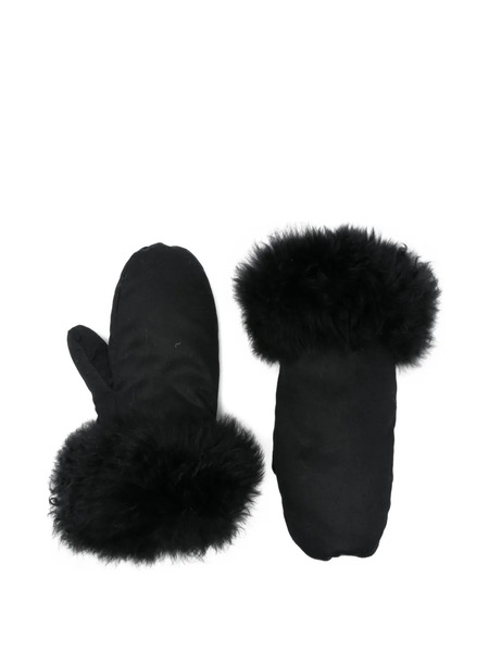  Liska Fur Trim Gloves - Black 