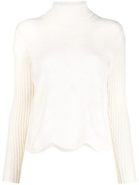  Liska Pointelle-knit Jumper - White 