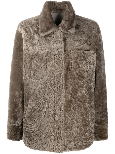  Liska Reversible Lamb Fur Jacket - Neutrals 
