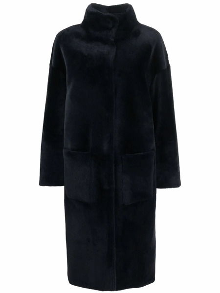  Liska Reversible Shearling Coat - Blue 