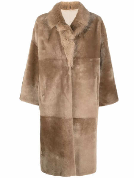  Liska Reversible Single-breasted Shearling Coat - Neutrals 