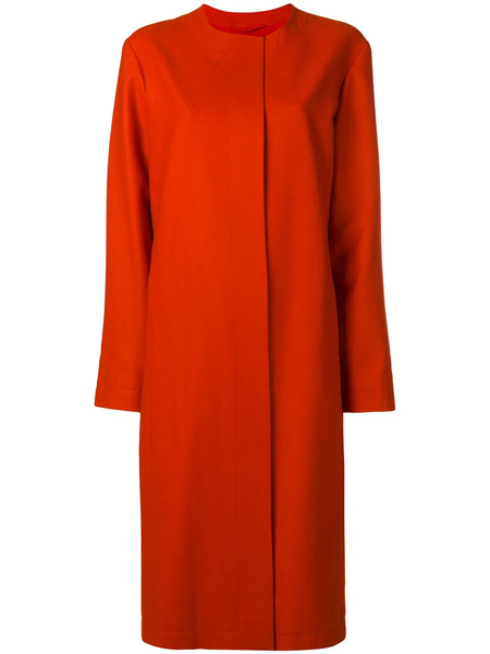  Liska Single-breasted Fitted Coat - Orange 
