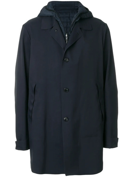  Liska Single Breasted Jacket With Padded Vest Piece - Blue 