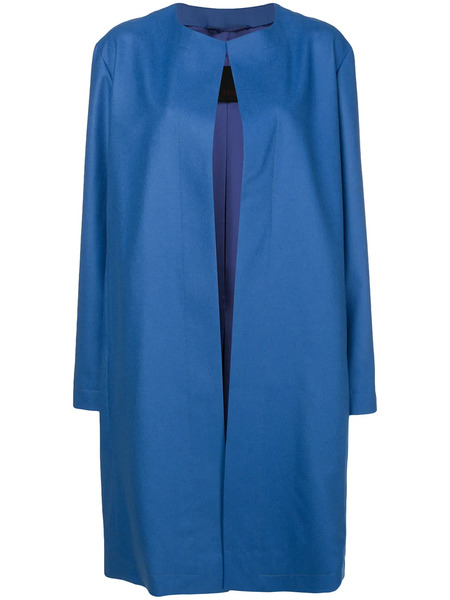  Liska Single-breasted Wool Coat - Blue 