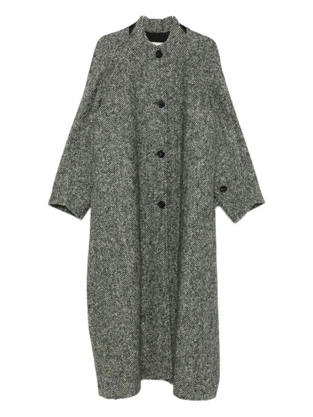  Litkovska Herringbone-pattern Coat - Green 