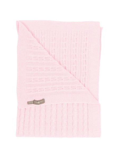  Little Bear Cable-knit Blanket - Pink 