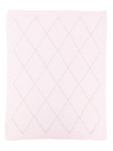  Little Bear Diamond Knit Blanket - Pink 