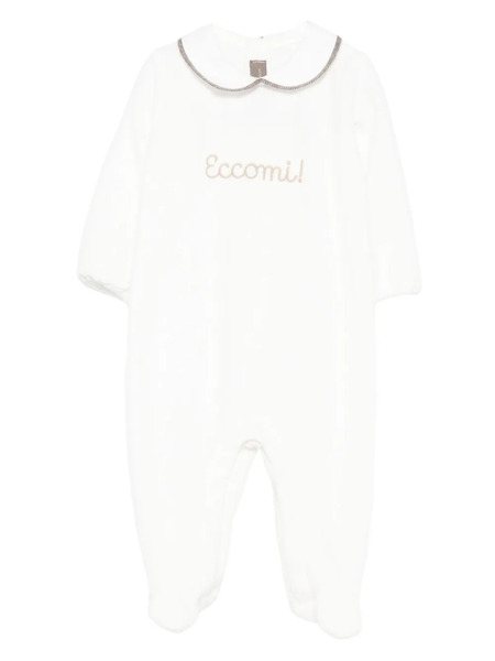  Little Bear Peter-pan Collar Pyjamas - White 