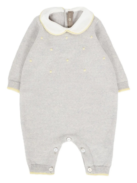  Little Bear Peter-pan Wool Jumpsuit - Grey 