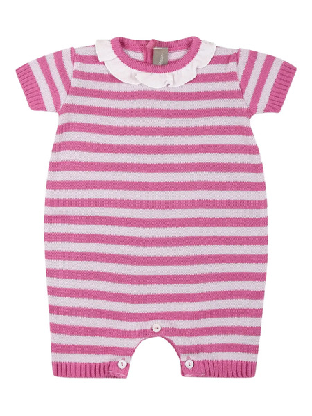  Little Bear Striped Romper - Pink 