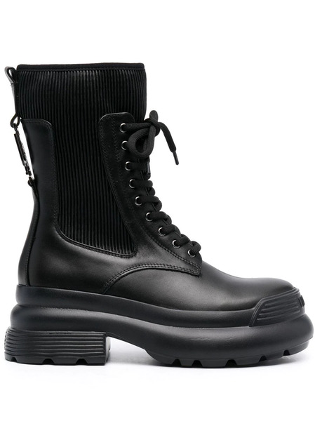  Liu Jo Amy Chunky Lace-up Boots - Black 