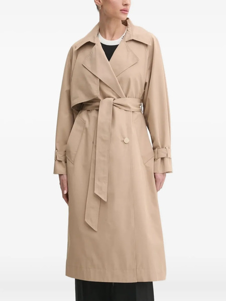  Liu Jo Belted Cotton-blend Trench Coat - Neutrals 