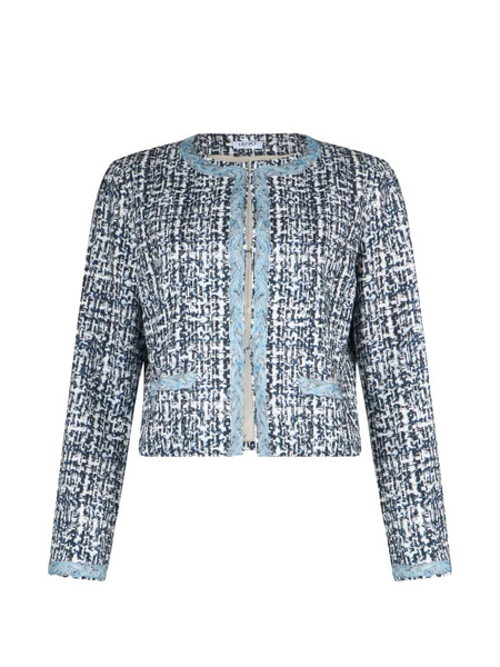  Liu Jo Bouclé Braided Jacket - Blue 