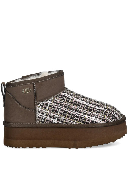  Liu Jo Bouclé-detailing Ankle Boots - Brown 