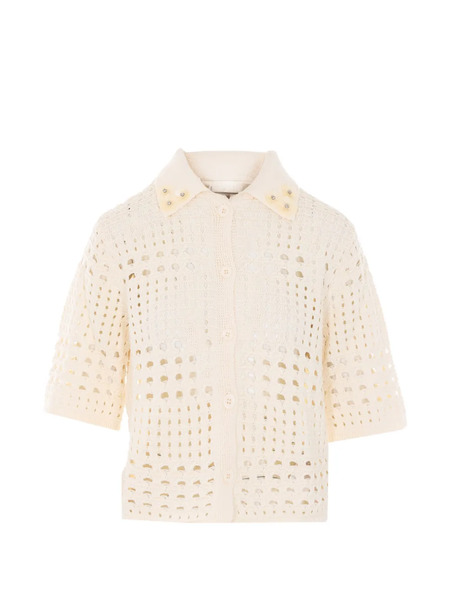  Liu Jo Button Sequin-embellished Top - Neutrals 