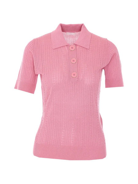  Liu Jo Button Short-sleeve T-shirt - Pink 