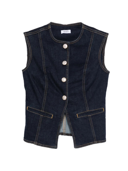  Liu Jo Buttoned Gilet - Blue 